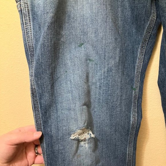 Carhartt Jeans Relaxed Fit Men's 36X32 Blue Denim Straight Leg Cargo Pants - Picture 9 of 9